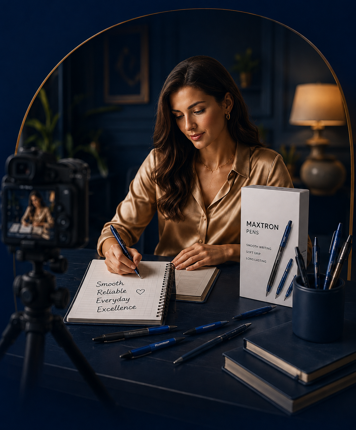 Luxury content creator filming a campaign